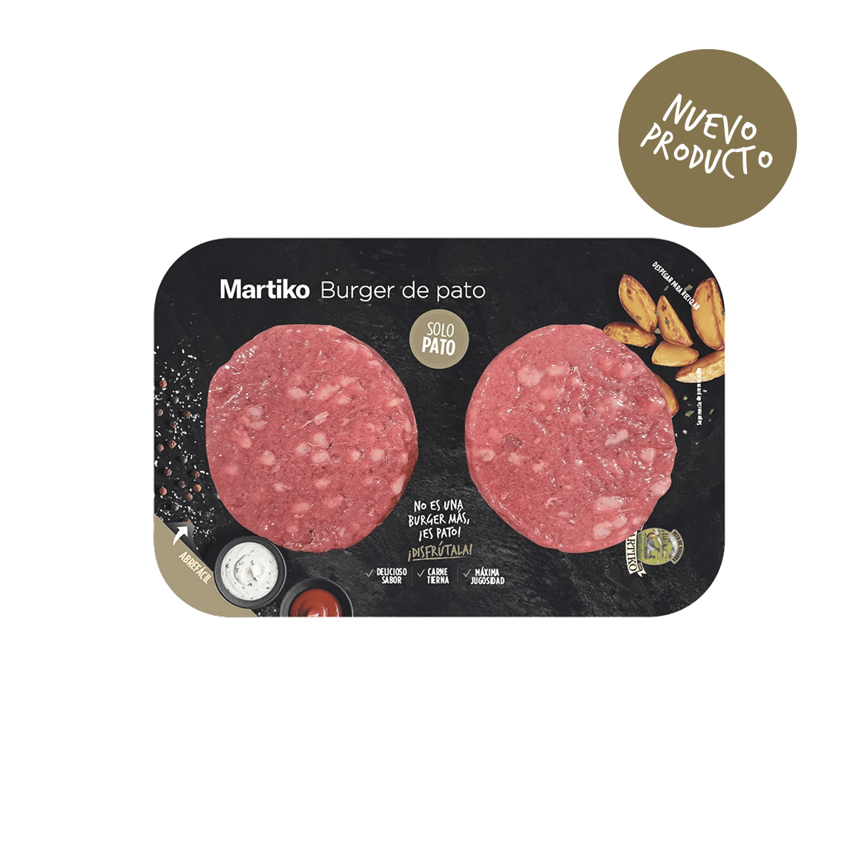 Hamburguesas de pato Martiko. Nuevo producto.