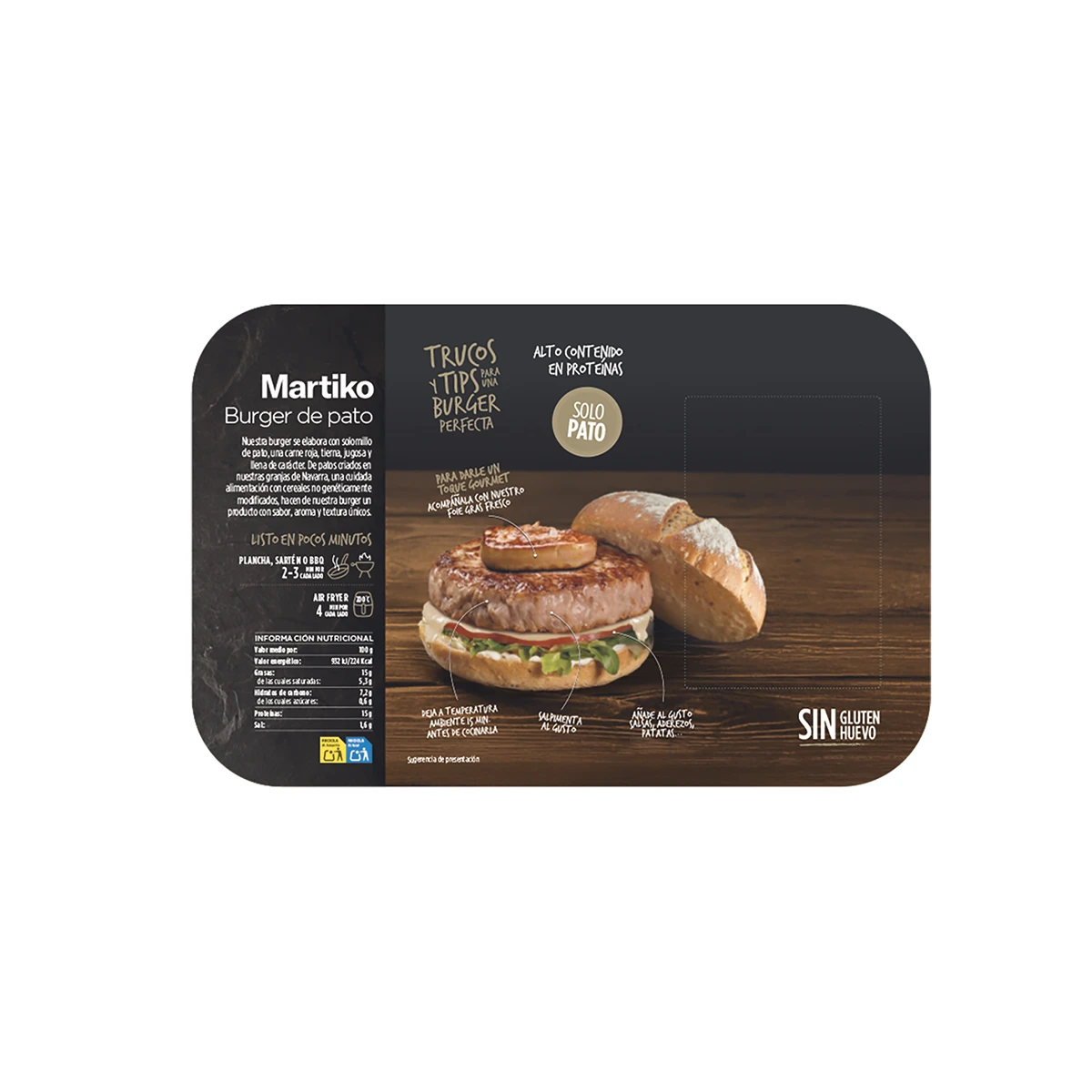 Hamburguesas de pato Martiko
