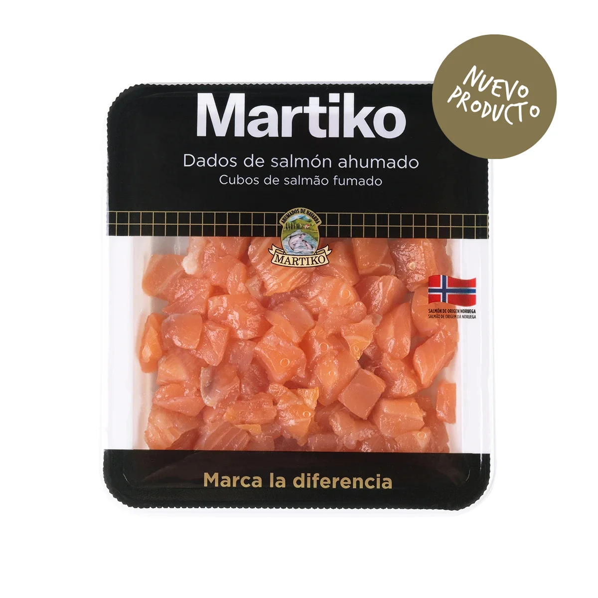 Dados de salmón ahumado Martiko. Nuevo producto